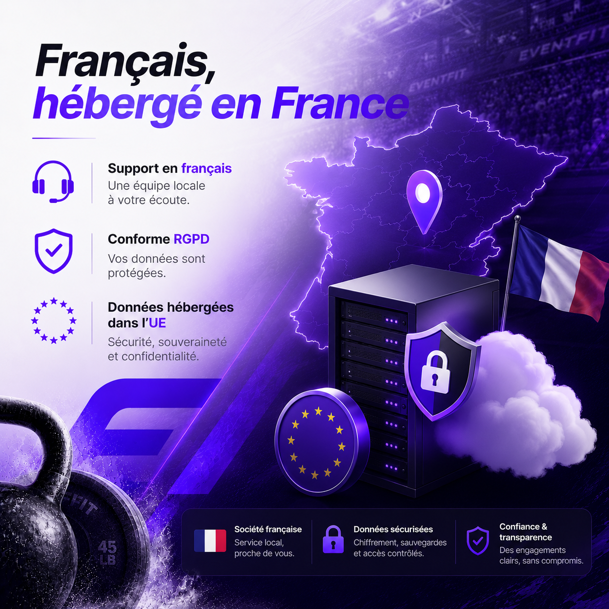 Français, hébergé en France